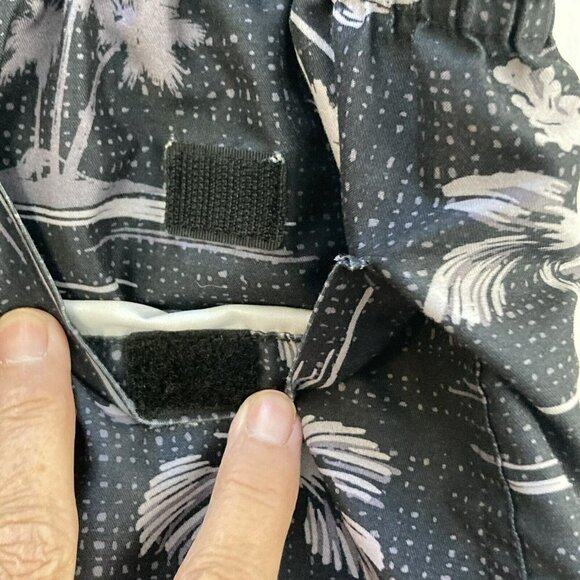 OP Mens Black Silver Gray Palm Trees Swim Trunks Shorts Lined Size XL 40-42 - Picture 4 of 12